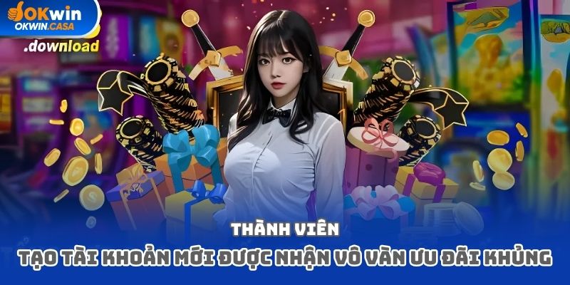 Thành viên tạo tài khoản mới được nhận vô vàn ưu đãi khủng