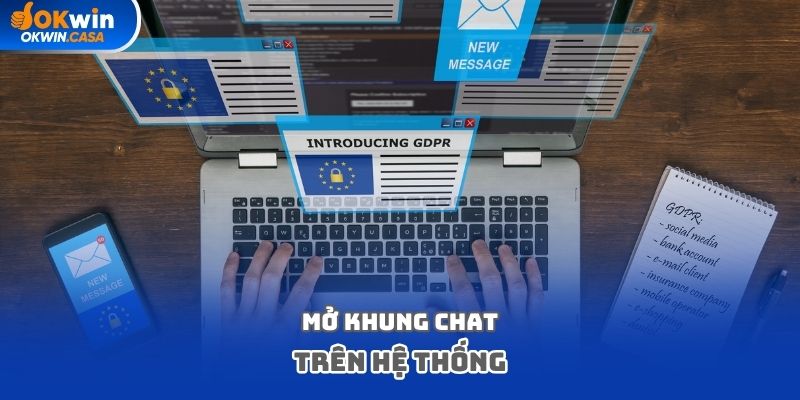 Mở khung chat trên hệ thống