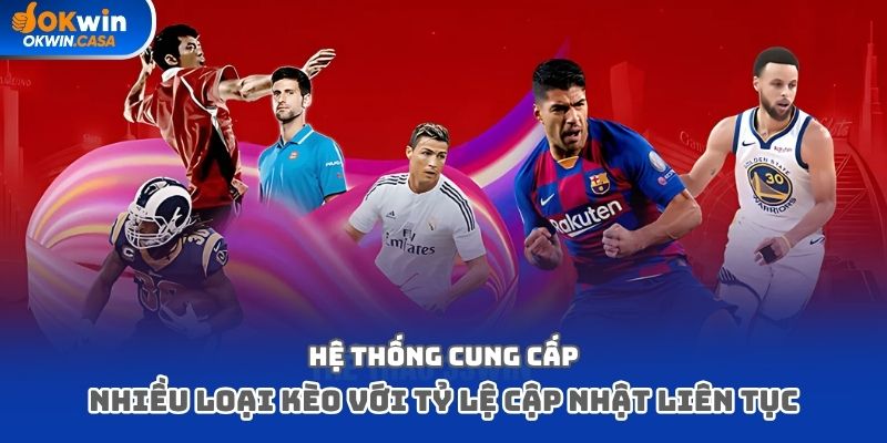 Hệ thống cung cấp nhiều loại kèo với tỷ lệ cập nhật liên tục